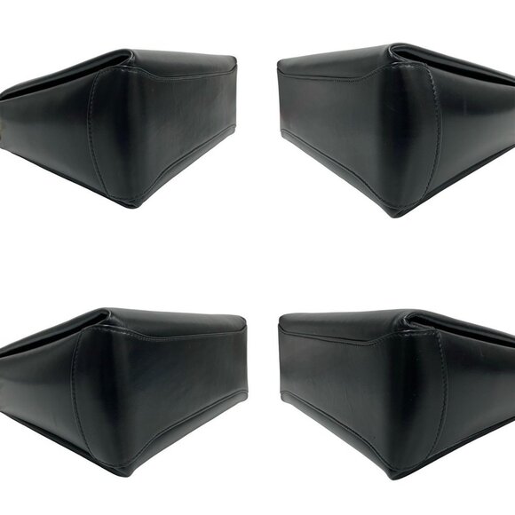 GUCCI Black Leather Bamboo Shoulder Bag - Picture 7 of 9